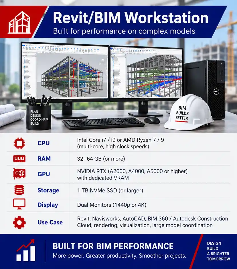 AutoCad, Revit BIM - Workstation